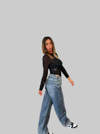 Body nero con brillantini